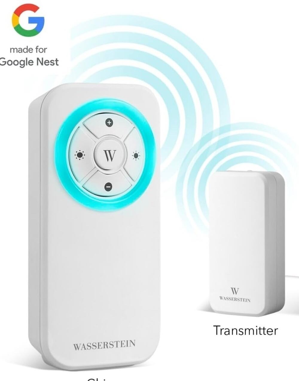 Wasserstein Google Nest Doorbell Chime (Wired & Battery) - Made for Google